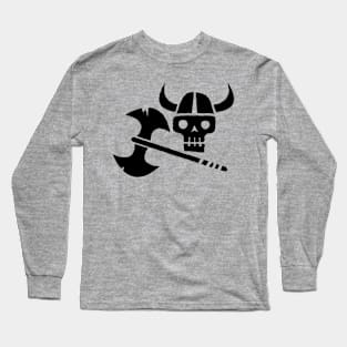 Just a Viking Skull Black Long Sleeve T-Shirt